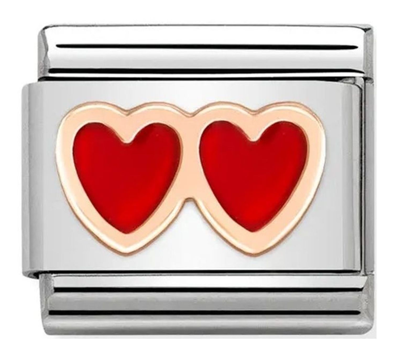 Nomination - Link 18K zawieszka złoto 'Podwójne serca' 430202 13.jpg